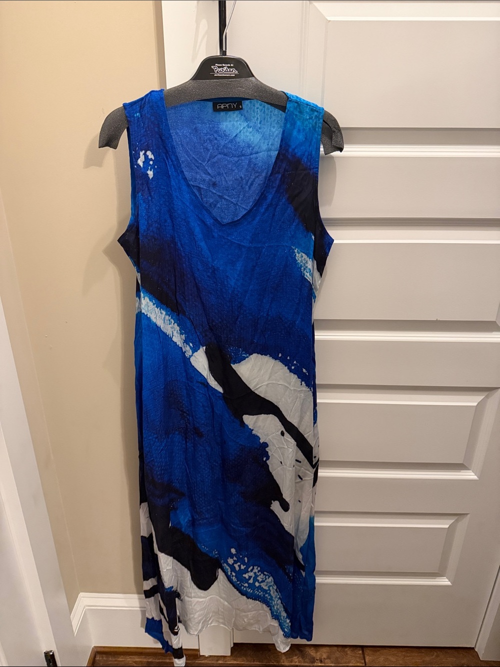 AFNY Blue Abstract Print Maxi Dress